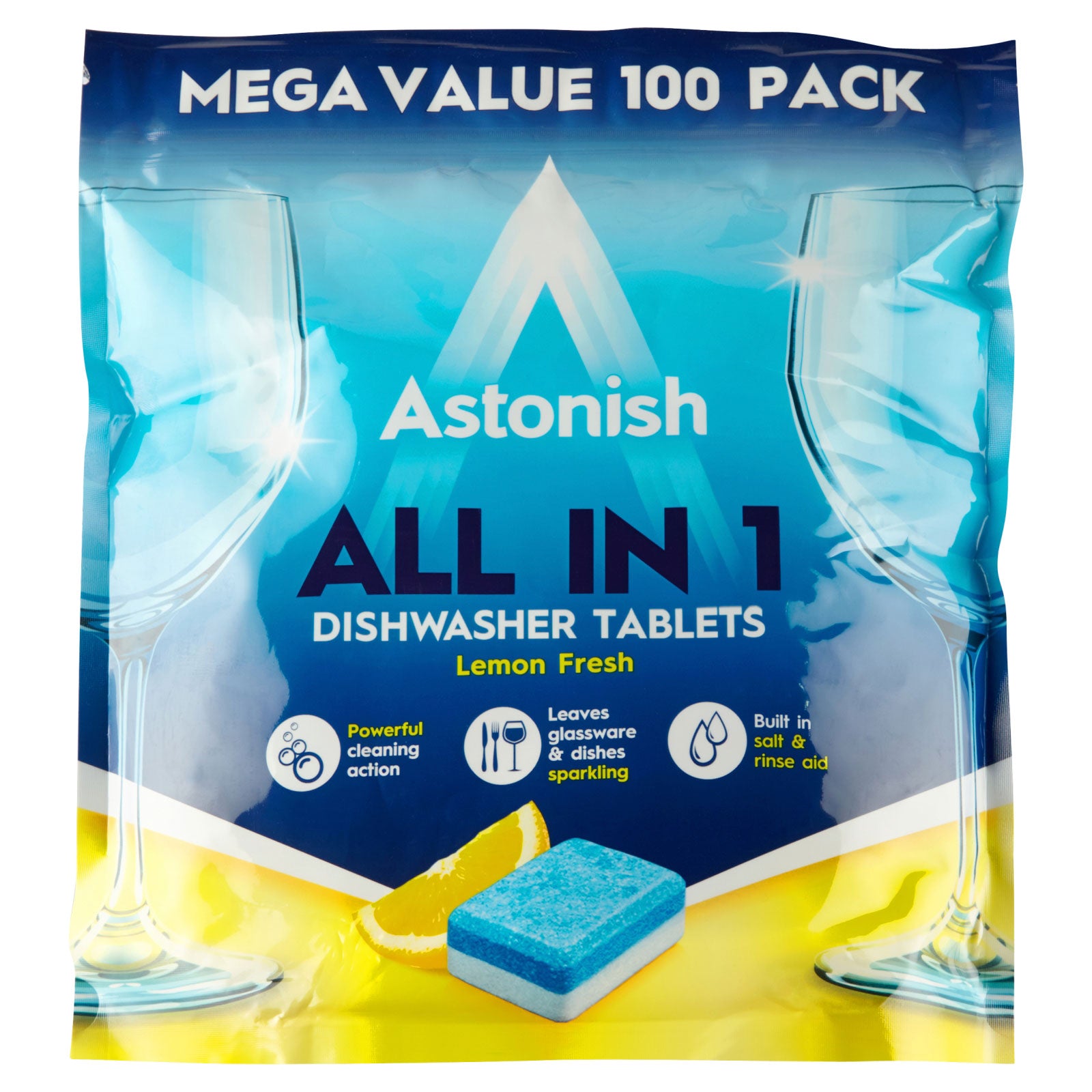 Best Astonish All In 1 Dishwasher Tablets Lemon Fresh 100 Tablets | High Quality Dish Washing Product Online - Product Image Best Astonish All In 1 Dishwasher Tablets Lemon Fresh 100 Tablets | High Quality Dish Washing Product Online - Product Image